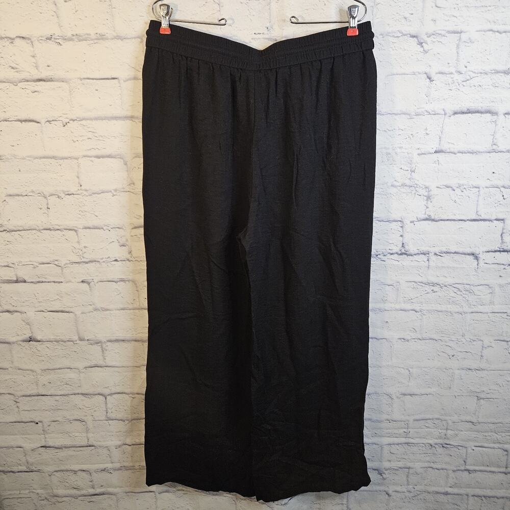 Halara High Waisted Drawstring Wide Leg Baggy Casual Linen-Feel Pants Size XL - Picture 3 of 5